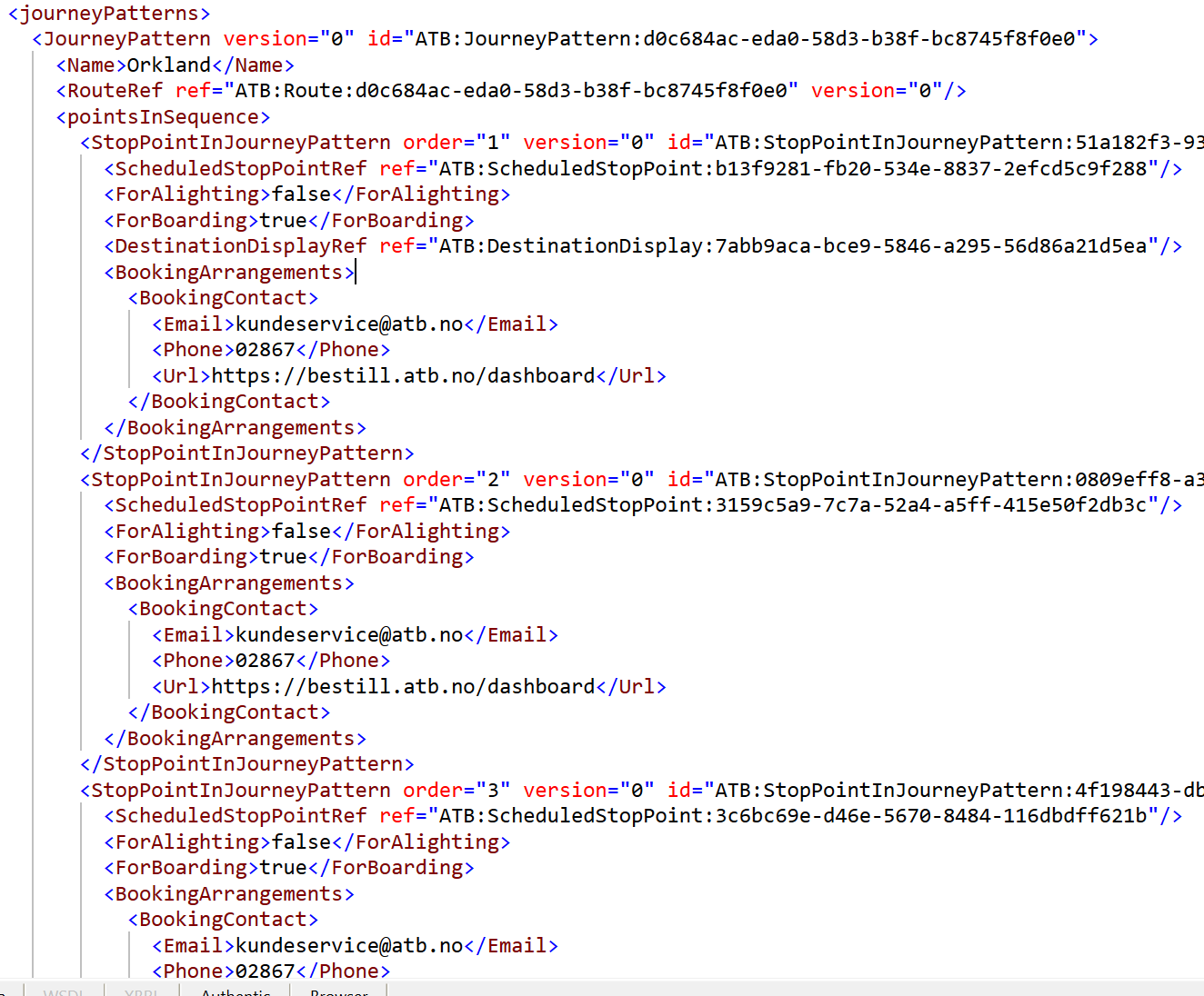 ServiceJourneyPattern
